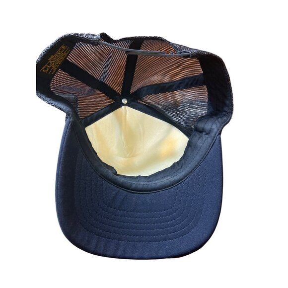 KC Honey Trucker Snapback Hat Navy White Classic Yupoong Mesh Cap Baseball - Picture 5 of 6